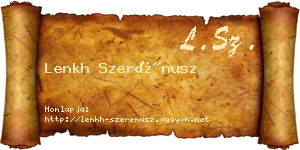 Lenkh Szerénusz névjegykártya